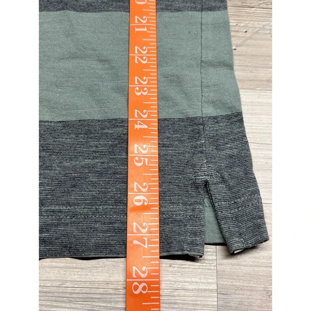 The North Face Polo Shirt L Faded Striped Golf Casual Outdoors Surfer Grunge TNF